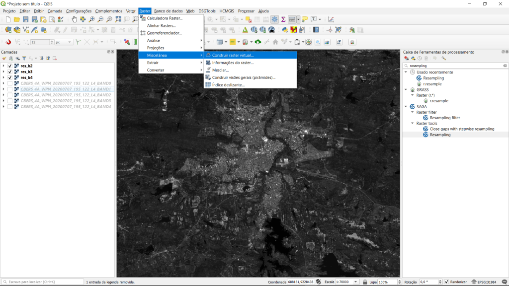 Remove Raster Image Qgis QGIS 3: Reamostragem de Pixels em Arquivos Raster – Rede Urbana