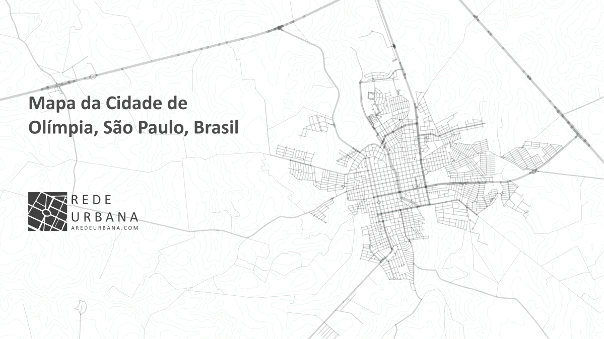 Mapa da Cidade de Olímpia, São Paulo, Brasil – Rede Urbana