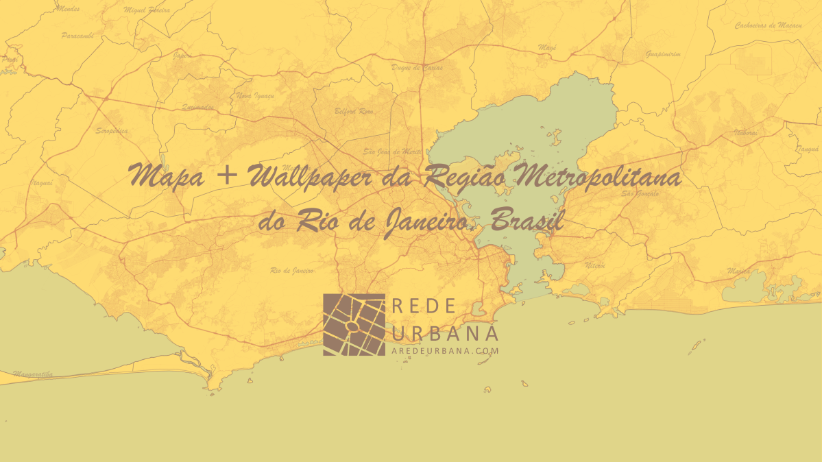 Mapa + Wallpaper da Região Metropolitana do Rio de Janeiro, Brasil ...